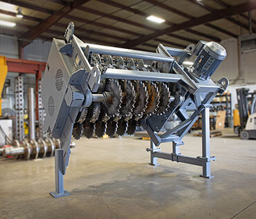 Up close version of just the Barclay primary shredder equipment